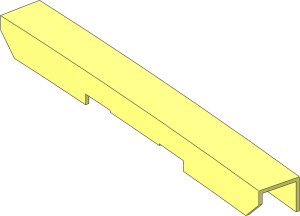 ~Train Track 9V Switch Tongue Right - Metal Rail