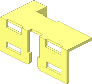 ~Electric Brick  2 x  2 x  0.667 Top Inside Metal Right Side