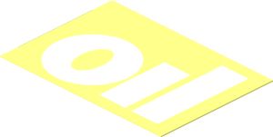 Sticker  1.6 x  2.3 with White "oil"