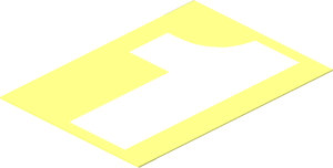 Sticker  2.2 x  1.6 with White Number "1"