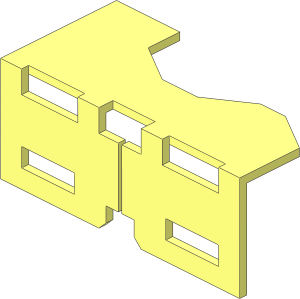 ~Electric Brick  2 x  2 x  0.667 with Side Clamps Right Inside Metal Part