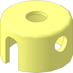 ~Technic Pneumatic Cylinder  2 x  2 x  1 Cap with Port Slot with Flat Top