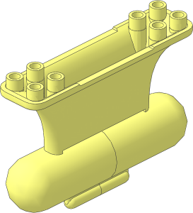 Boat Keel Weighted  2 x  8 x  4 with Bottom Tab