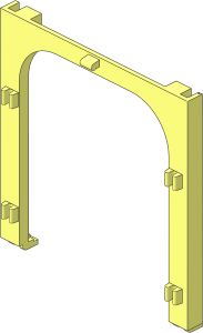 ~Fabuland House Block End Panel Arched