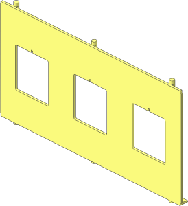 ~Fabuland House Block Side Panel with 3 Window Holes