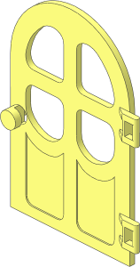 Door Arched  5 x  7.5 for Frame  7 x  8 Fabuland