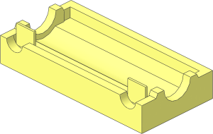 ~Technic Gear Block  2 x  4 x  3 - Bottom