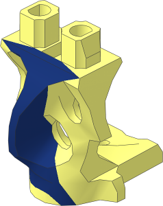 Minifig Hips Ghost with Dark Blue Pattern