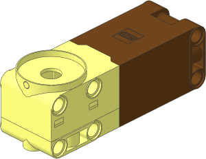 Electric Powered Up Medium Angular Motor Body Assembly with Medium Azure Back