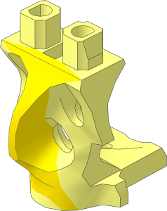 Minifig Hips Ghost with Yellow Pattern