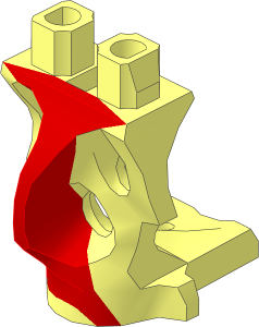 Minifig Hips Ghost with Red Pattern