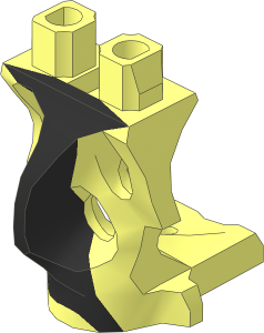 Minifig Hips Ghost with Black Pattern