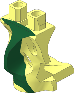 Minifig Hips Ghost with Dark Green Pattern