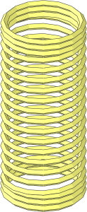 Technic Shock Absorber  9L Spring Medium (Compressed)