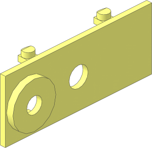 ~Motor Windup  2 x  6 x  2.333 Side Panel with Raised Shaft Base