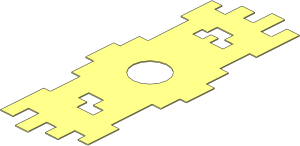 Minifig Cape Cloth Tattered and Pixelated