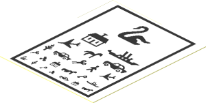 Sticker  2.3 x  1.9 with Eye Chart