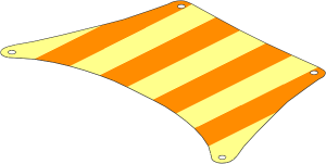 Sail 27 x 17 Trapezoidal with Thick Stripes on White Background Pattern
