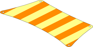 Sail 30 x 15 Trapezoidal with Thick Stripes on White Background Pattern