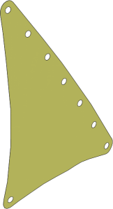 Sail 15 x 22 Triangular with  8 Holes (Formed Shape 2)