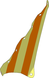 Sail 15 x 22 Triangular with 8 Holes with Thick Stripes on White Background Pattern (Formed Shape 1)