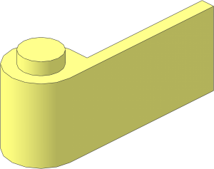 ~Door  1 x  3 x  3 Left with Window and Horizontal Handle - Upper