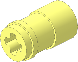 Electric Technic Motor 4.5V  6 x 17 x 5 Axle Type 2