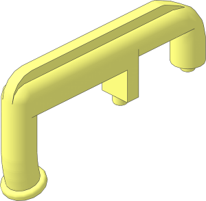 ~Train Coupling Hook without Notch with Round Peg