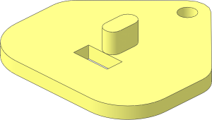 ~Train Coupling Hook Base with Rectangular Hole