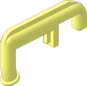 ~Train Coupling Hook without Notch with Rectangular Peg