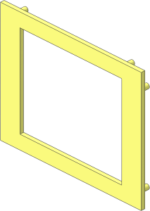 ~Duplo Door Frame  2 x  4 x  3 with Raised Door Outline Back Plate
