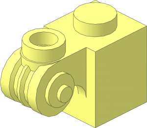 Brick  1 x  1 with Scroll with Open Stud