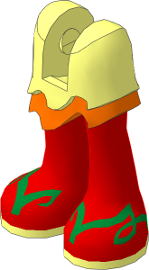 Figure Friends Legs with Asymmetric Layered Skirt Short with Medium Orange Ruffle, Medium Nougat Legs and Ornamented Gold Sandals Pattern