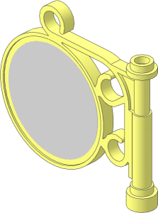 Signpost Ornamented Type 1 with Mirror Round Sticker