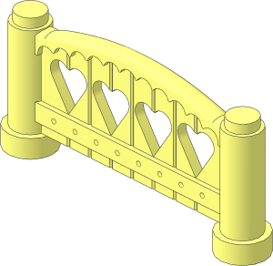 Fabuland Fence  1 x  6 x  2 Rounded