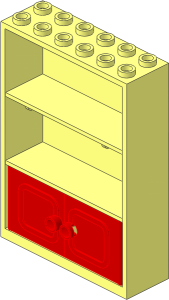 Container Cupboard  2 x  6 x  7 with Red Doors (Complete)