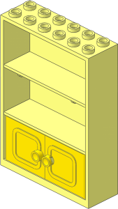 Container Cupboard  2 x  6 x  7 with Yellow Doors (Complete)