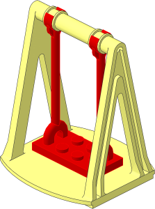 Fabuland Swing with Red Seat (Complete)