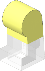 ~Minifig Leg Left with Bright Light Orange Lower Leg Pattern (Obsolete)