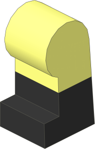 ~Minifig Leg Left with Black Lower Leg Pattern (Obsolete)