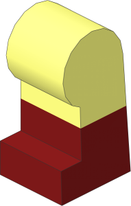~Minifig Leg Left with Dark Red Lower Leg Pattern (Obsolete)