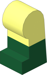 ~Minifig Leg Left with Dark Green Lower Leg Pattern (Obsolete)
