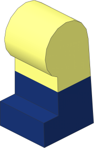 ~Minifig Leg Left with Dark Blue Lower Leg Pattern (Obsolete)