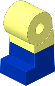 ~Minifig Leg Right with Blue Lower Leg Pattern (Obsolete)