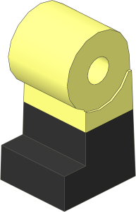 ~Minifig Leg Right with Black Lower Leg Pattern (Obsolete)