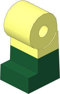 ~Minifig Leg Right with Dark Green Lower Leg Pattern (Obsolete)