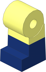 ~Minifig Leg Right with Dark Blue Lower Leg Pattern (Obsolete)