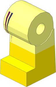 ~Minifig Leg Right with Wetsuit, Coral and Dark Azure Trim Pattern (Obsolete)