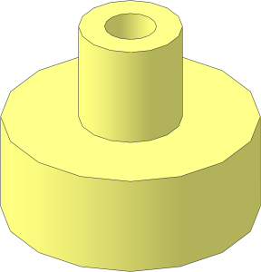 Tile  1 x  1 Round with Pin and Pin Hole