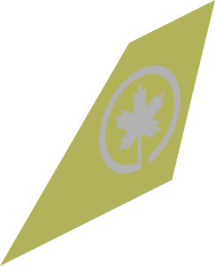 ~Tail  4 x  1 x  3 with Maple Leaf Air Canada Logo Pattern - Side